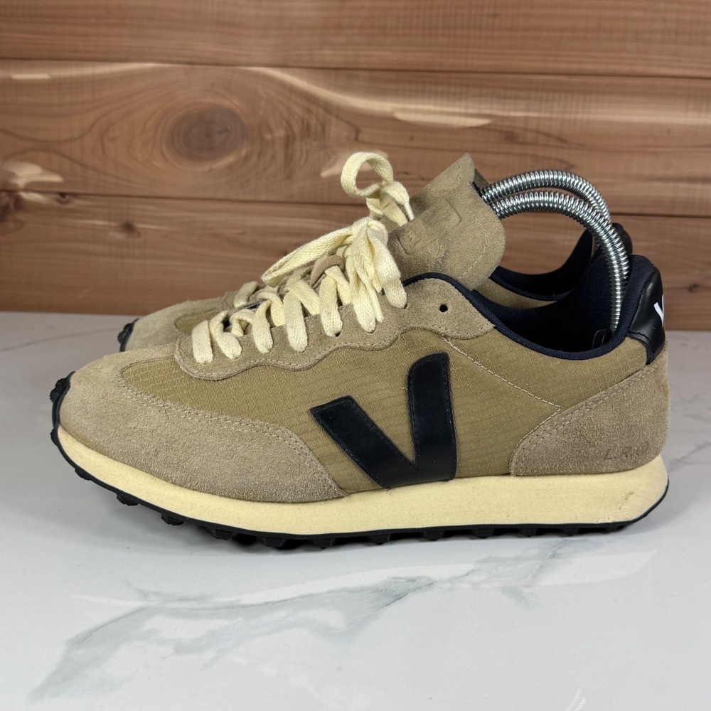Veja Rio Branco Ripstop Dune Black Suede Leather Sneakers Women size US 9.5 - Picture 10 of 16